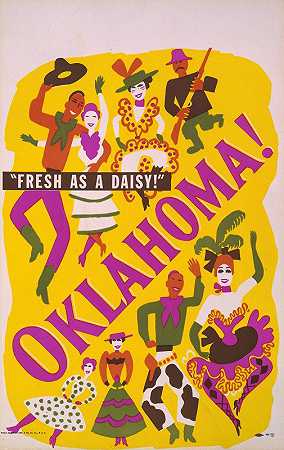 奥克拉荷马`Oklahoma (1940s) by Artcraft Lithograph