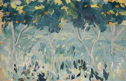 橘子树`Orange Trees by Ernst Schiess