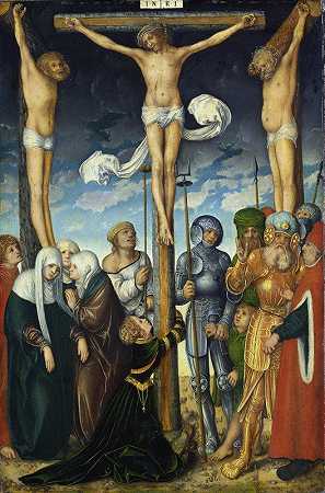 受难`The Crucifixion (ca. 1508 – 1510) by Lucas Cranach the Elder