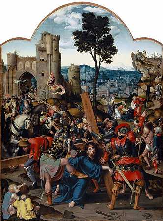 耶稣背着十字架`Christ Carrying the Cross (1530) by Pieter Coecke van Aelst