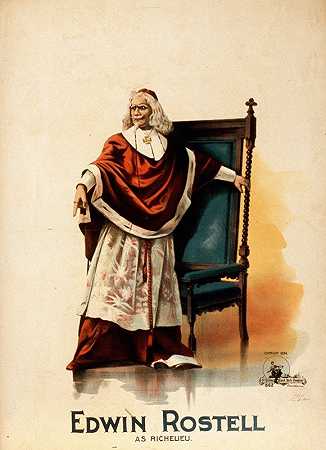 埃德温·罗斯特尔饰演黎塞留`Edwin Rostell as Richelieu (1894)