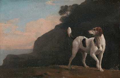 猎狐犬`Foxhound (ca. 1760) by George Stubbs