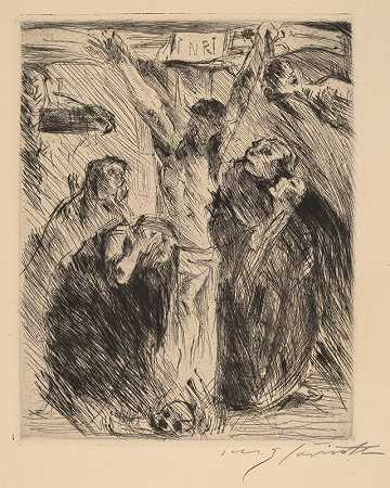 钉死在十字架上`Crucifixion (1921~1922) by Lovis Corinth