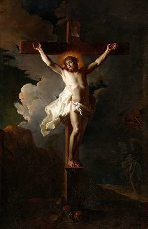 十字架上的基督`Christ on the cross by Jean Ranc