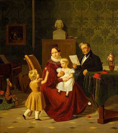 保罗森上校和夫人`Colonel And Mrs Paulsen (1838) by Albert Küchler