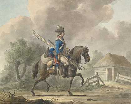 荷兰骑兵`Dutch Dragoon of the General Guard (1786) by Dirk Langendijk
