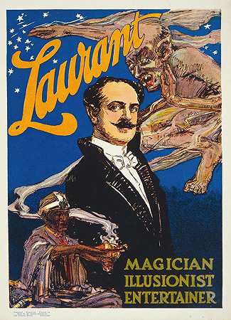 劳兰特魔术师，魔术师，艺人。`Laurant magician, illusionist, entertainer. (1913)