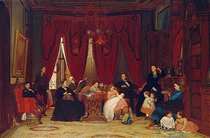 哈奇家族`The Hatch Family (1870–71) by Eastman Johnson