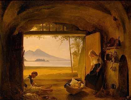 一位那不勒斯渔民和他的家人`A Neapolitan Fisherman And His Family by Franz Ludwig Catel