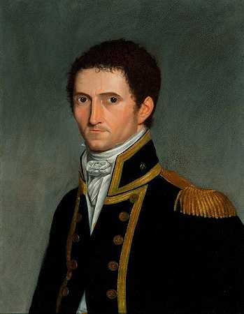 马修·弗林德斯船长的肖像`Portrait of Captain Matthew Flinders (1806 ) by Antoine Toussaint de Chazal