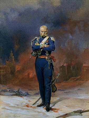 波兰军官布拉格1831`The Polish Officer, Praga 1831 by Léon Cogniet