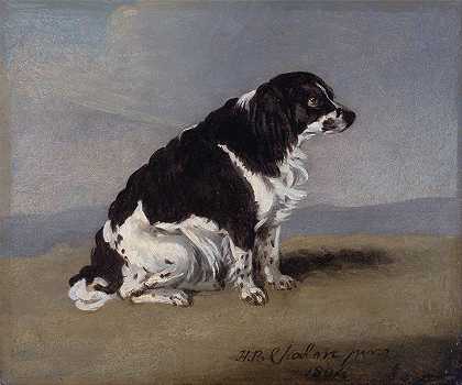 约克公爵夫人西班牙猎犬`The Duchess of Yorks Spaniel (1804) by Henry Bernard Chalon