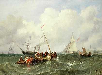 Spithead的混合工艺`Mixed crafts at Spithead by William Adolphus Knell