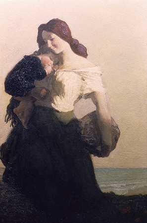快乐的母亲`The Happy Mother (1913) by Max Bohm