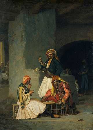 替补队员`The Draught Players (1859) by Jean-Léon Gérôme