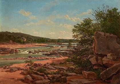 大理石瀑布`Marble Falls by William Henry Huddle