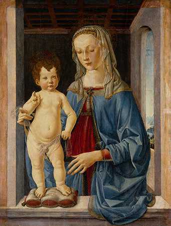 女子和孩子`Virgin and Child (ca. 1475 – 1480) by Piermatteo D&;amelia
