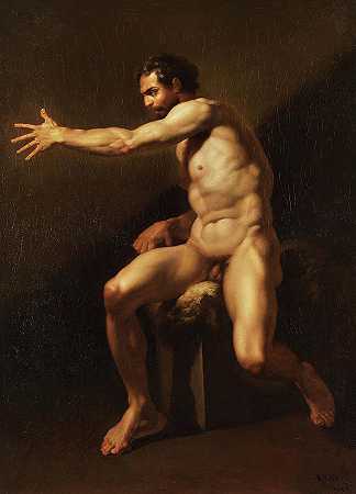 施洗约翰`John the Baptist by Joseph-Marie Vien
