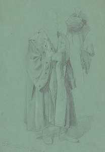 西吉斯蒙国王画像研究西格斯蒙德·奥古斯都的成长`
Study of the figure of King Sigismund for the painting ;The Upbringing of Sigismund Augustus (1861)  by Józef Simmler