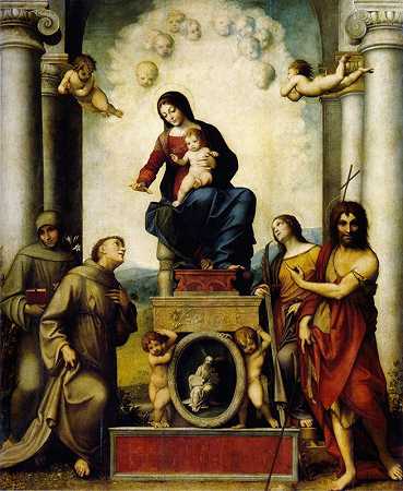 圣方济各的麦当娜`Madonna with St. Francis (1514) by Correggio