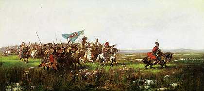 哥萨克`Cossacks by Josef von Brandt