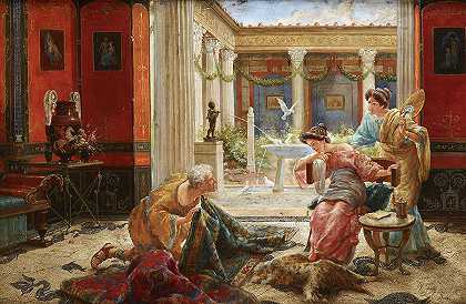 地毯销售商`The Carpet Sellers by Ettore Forti