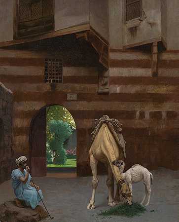骆驼司机`The Camel Driver by Jean-Léon Gérôme