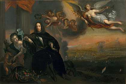 科内利斯·德维特（1623-1672）的寓言，他是1667年查塔姆胜利的策划者`Allegory of Cornelis De Witt (1623~1672) As Instigator of The Victory At Chatham in 1667 (Before 1672) by Jan De Baen