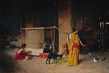 织布工`The Weavers (1888) by Eugène Girardet