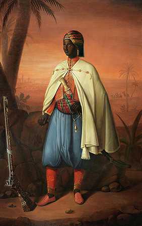 非洲军官`An Officer of the Armee D\’Afrique by Horace Vernet