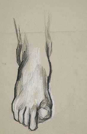 一只脚的草图2`Sketch of a foot II (1983) by Edwin Austin Abbey