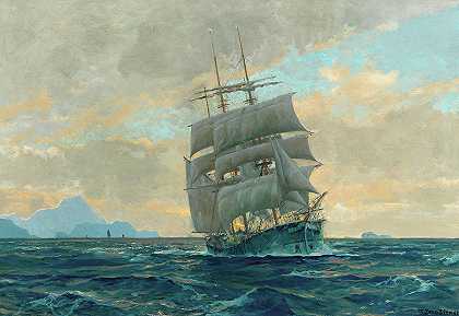 卡普里帆船`Sailing Ship by Capri by Michael Zeno Diemer