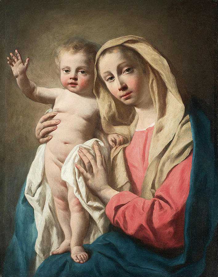 圣母子`Madonna and Child by Giuseppe Angeli