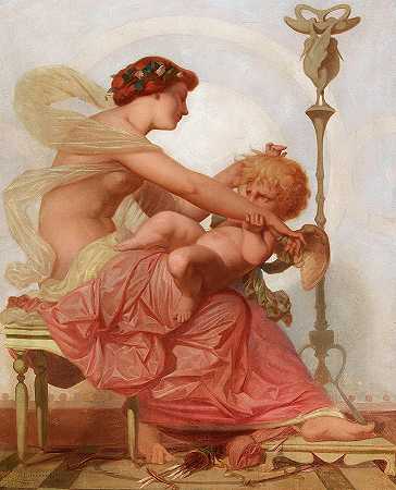 丘比特与普赛克`Cupid and Psyche by Eugene Froment Delormel
