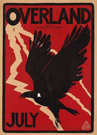 陆路，7月`Overland, July (1895) by Maynard Dixon