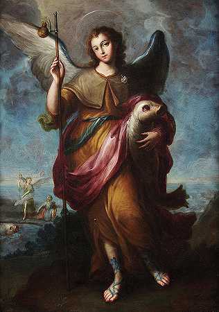 大天使拉斐尔`Archangel Raphael by Miguel Cabrera