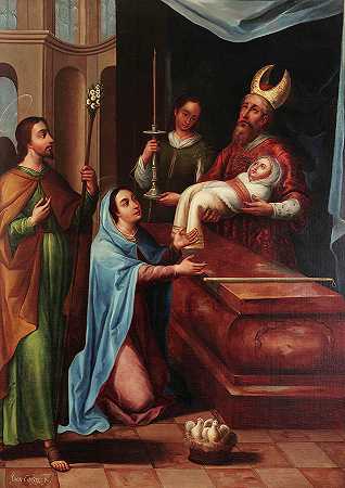 耶稣在圣殿的显现`Presenation of Jesus at the Temple by Juan Correa