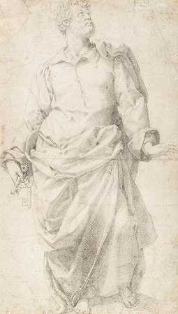圣彼得塑像研究`Study for the Figure of Saint Peter (ca. 1545) by Daniele da Volterra