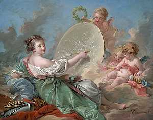 绘画寓言`
Allegory of Painting (1765)  by François Boucher