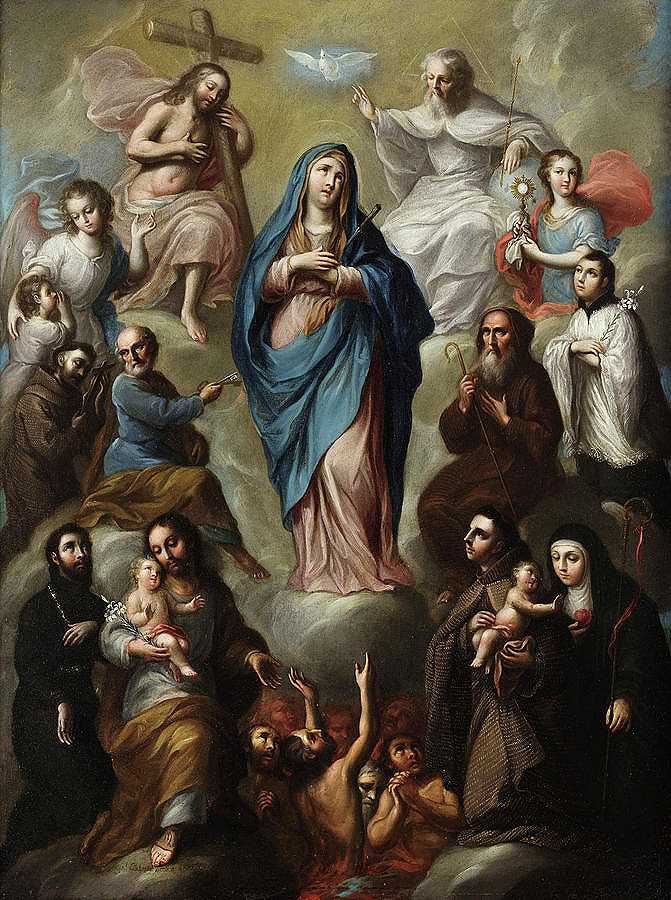 圣母痛苦`Our Lady of Sorrows by Miguel Cabrera
