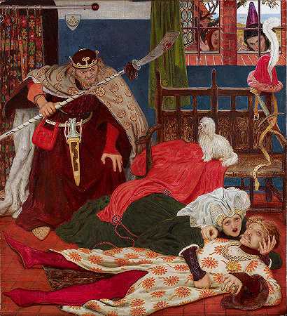 特里斯特拉姆爵士之死`Death of Sir Tristram by Ford Madox Brown