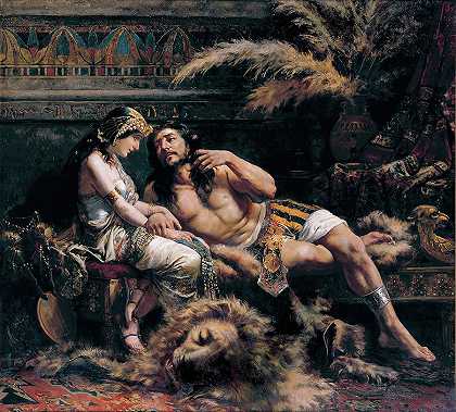 参孙和黛利拉`Samson and Delilah by Jose Echenagusia