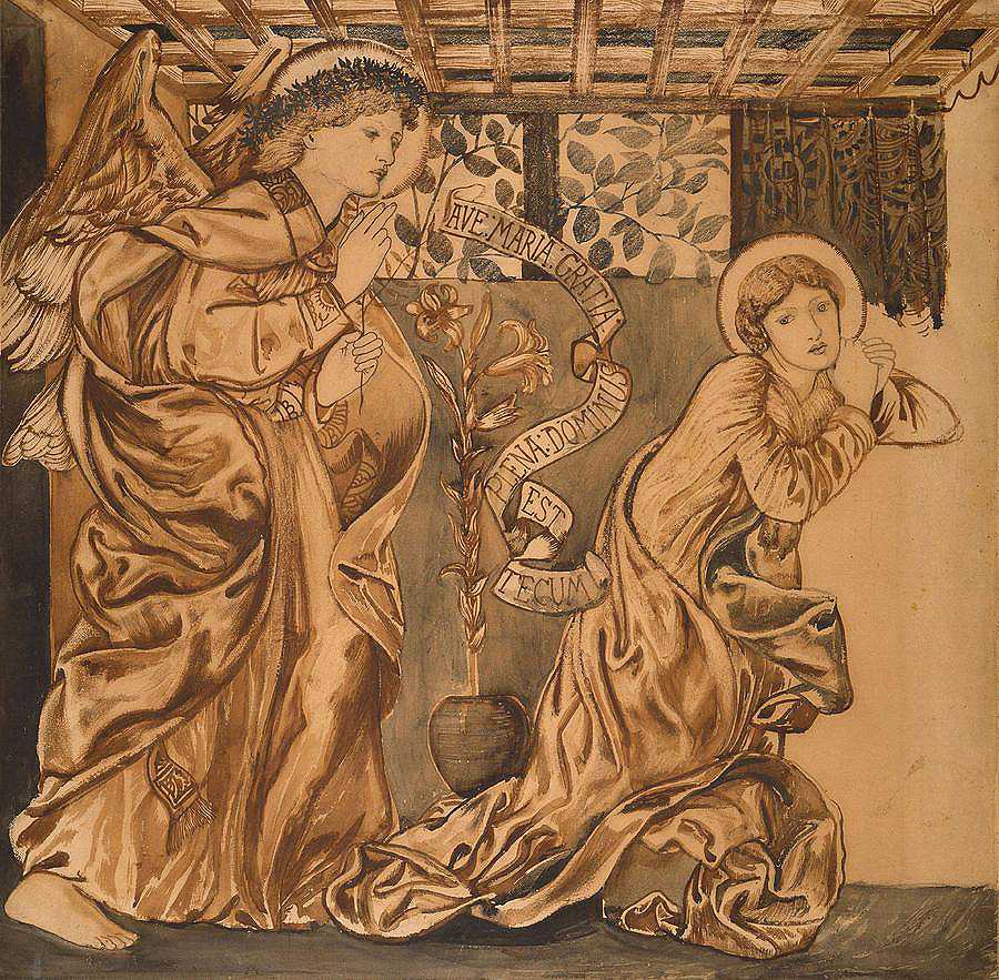 公告`The Annunciation by Edward Burne-Jones