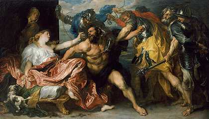 参孙和黛利拉`Samson and Delilah by Anton van Dyck