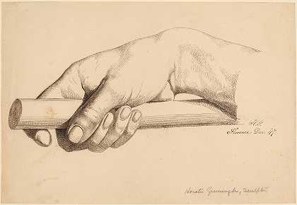右手握短杆II`Right Hand Holding Short Rod II (1847) by Horatio Greenough