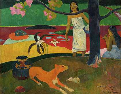 塔希提生活牧师，1892年`Pastor tahitian life, 1892 by Paul Gauguin