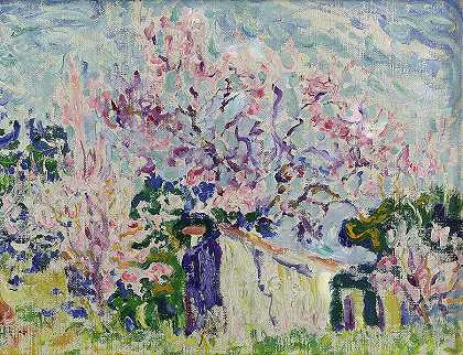 1903年普罗旺斯的春天`Spring in Provence, 1903 by Paul Signac