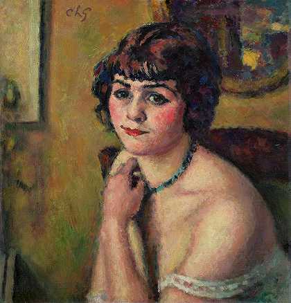 年轻女子，1909年`Young woman, 1909 by Charles-Franois-Prosper Guerin