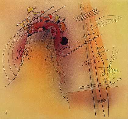 艾格罗，1928年`Aglow, 1928 by Wassily Kandinsky