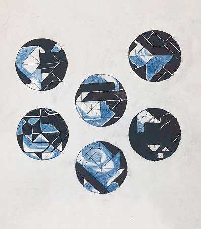 六个圆形图案`Zes cirkelvormige ontwerpen (1878 ~ 1938) by Richard Nicolaüs Roland Holst